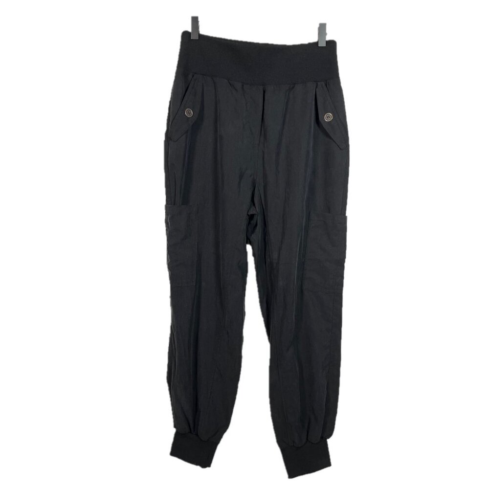 Anthropologie Maeve Black High Waist Jogger Pants Size Small